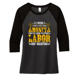 Labor Day Vacation Gift Women's Tri-Blend 3/4-Sleeve Raglan Shirt