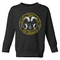 Live Deliciously Vintage Cartoon Goat Toddler Sweatshirt