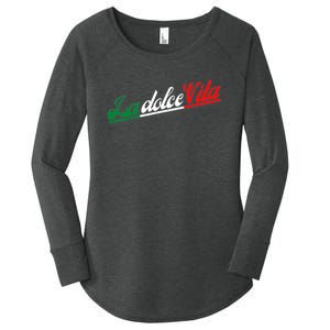 La Dolce Vita The Sweet Italian Lifestyle Women's Perfect Tri Tunic Long Sleeve Shirt