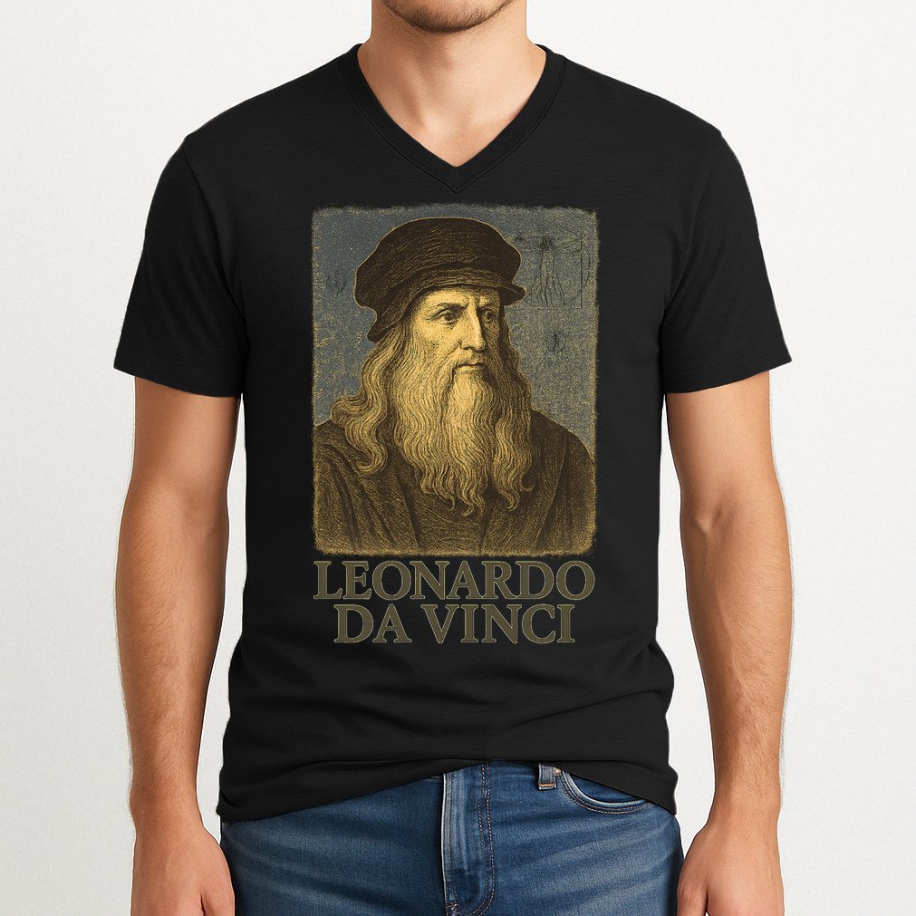 Leonardo Da Vinci V-Neck T-Shirt