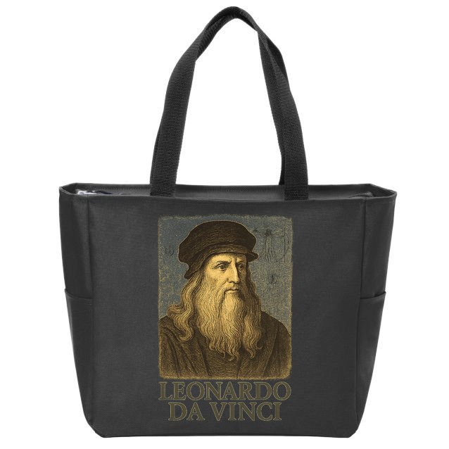 Leonardo Da Vinci Zip Tote Bag