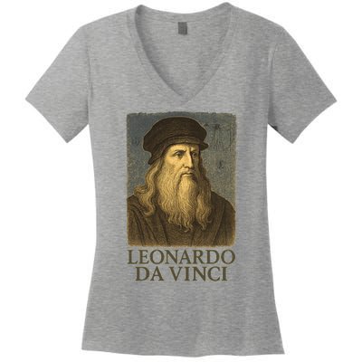 Leonardo Da Vinci Women's V-Neck T-Shirt