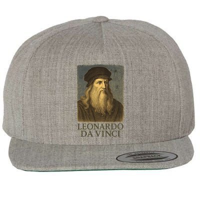 Leonardo Da Vinci Wool Snapback Cap