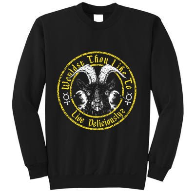 Live Deliciously Vintage Cartoon Goat Black P.H.I.L.L.I.P Sweatshirt