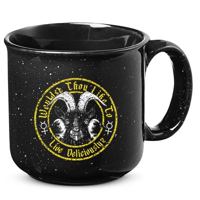 Live Deliciously Vintage Cartoon Goat Black P.H.I.L.L.I.P 15oz Campfire Ceramic Mug
