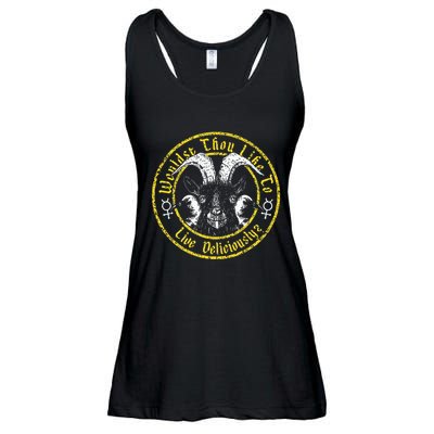 Live Deliciously Vintage Cartoon Goat Black P.H.I.L.L.I.P Ladies Essential Flowy Tank