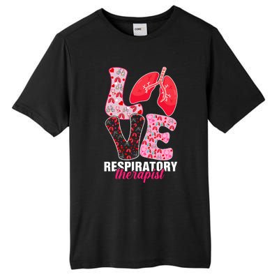 Lung Doctor ValentineS Day Love Heart Respiratory Therapist Tall Fusion ChromaSoft Performance T-Shirt