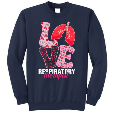 Lung Doctor ValentineS Day Love Heart Respiratory Therapist Sweatshirt