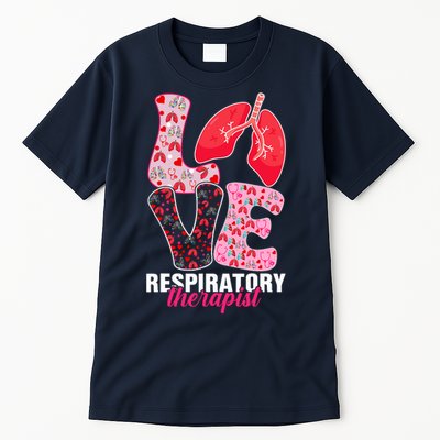 Lung Doctor ValentineS Day Love Heart Respiratory Therapist Tall T-Shirt