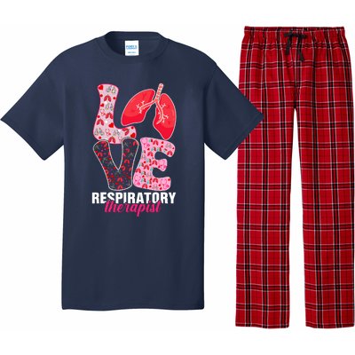 Lung Doctor ValentineS Day Love Heart Respiratory Therapist Pajama Set