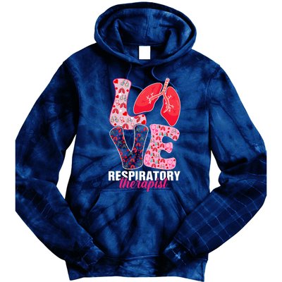 Lung Doctor ValentineS Day Love Heart Respiratory Therapist Tie Dye Hoodie