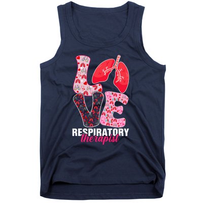 Lung Doctor ValentineS Day Love Heart Respiratory Therapist Tank Top