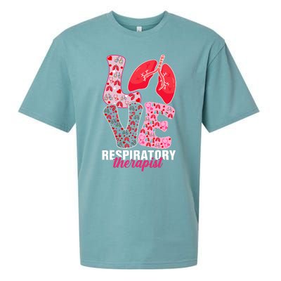 Lung Doctor ValentineS Day Love Heart Respiratory Therapist Sueded Cloud Jersey T-Shirt