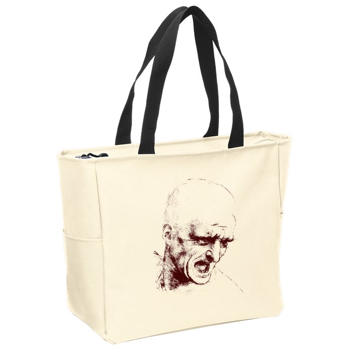 Leonardo Da Vinci Shouting Soldier Zip Tote Bag