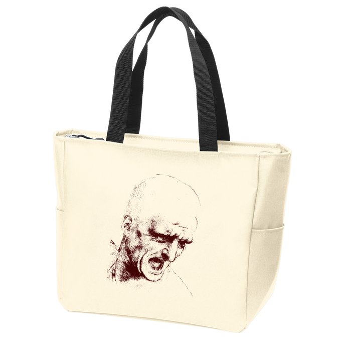 Leonardo Da Vinci Shouting Soldier Zip Tote Bag