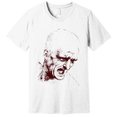 Leonardo Da Vinci Shouting Soldier Premium T-Shirt