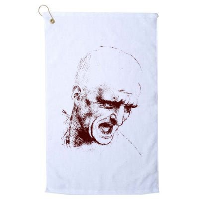 Leonardo Da Vinci Shouting Soldier Golf Towel