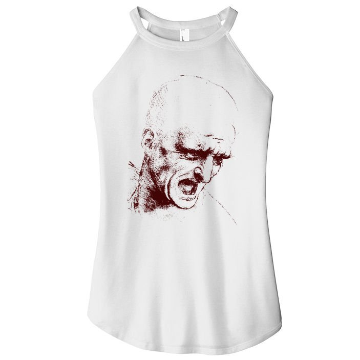 Leonardo Da Vinci Shouting Soldier Women's Perfect Tri Rocker Tank