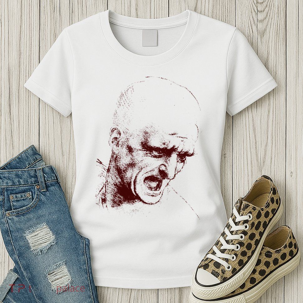 Leonardo Da Vinci Shouting Soldier Womens T-Shirt