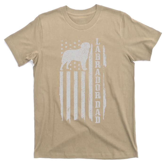 Labrador Dad Vintage American Flag T-Shirt