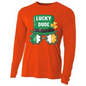 Lucky Dude With Shamrock Sunglasses Funny St Patrick's Day Cool Gift Cooling Performance Long Sleeve Crew