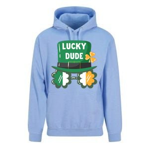 Lucky Dude With Shamrock Sunglasses Funny St Patrick's Day Cool Gift Unisex Surf Hoodie