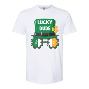 Lucky Dude With Shamrock Sunglasses Funny St Patrick's Day Cool Gift Softstyle CVC T-Shirt