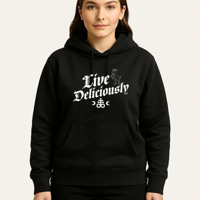 Live Deliciously Witchcraft Occult Hoodie