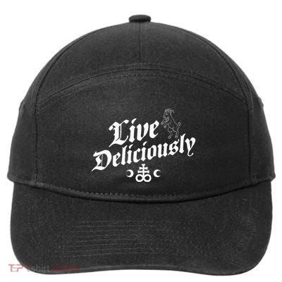 Live Deliciously Witchcraft Occult 7-Panel Snapback Hat