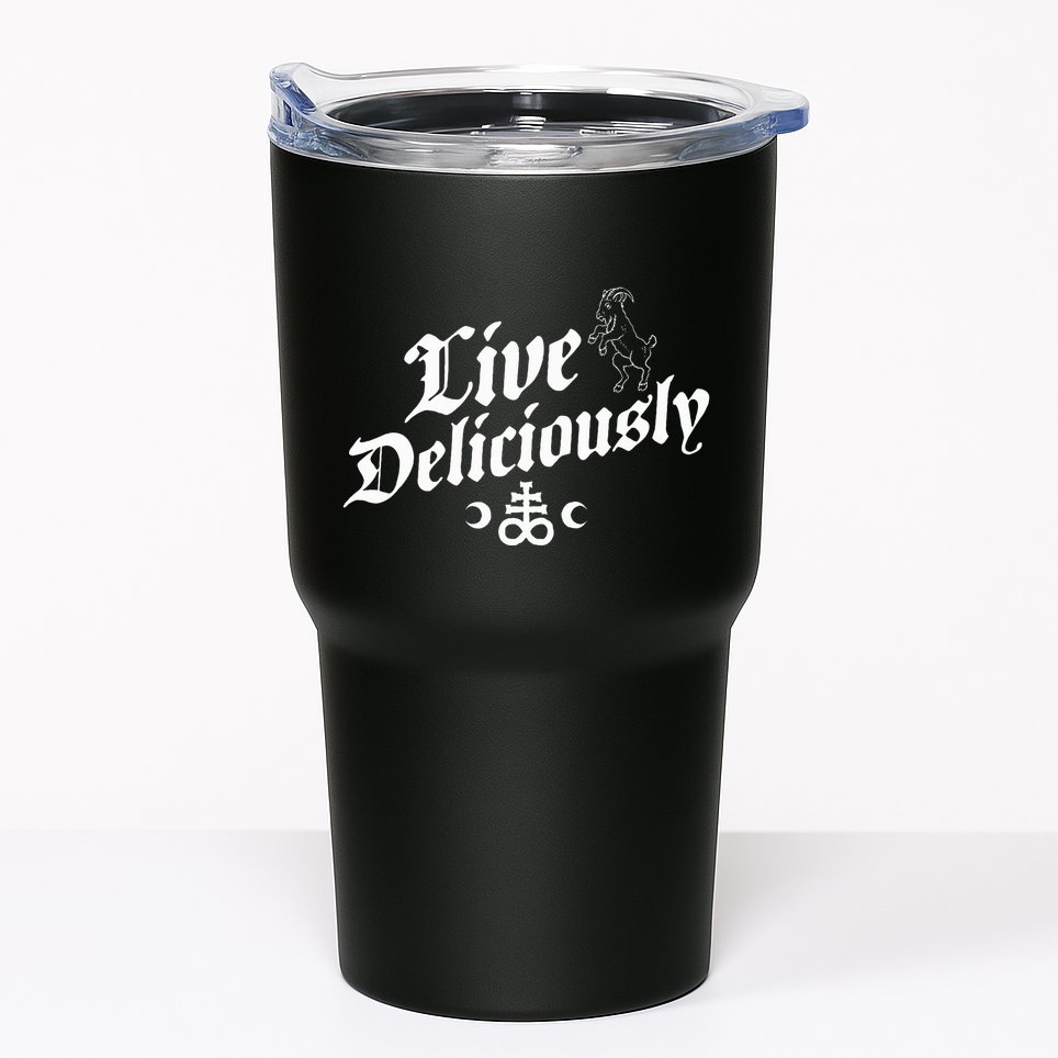 Live Deliciously Witchcraft Occult Tumbler