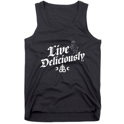 Live Deliciously Witchcraft Occult Tank Top