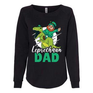 Leprechaun Dad With A Dinosaur Or Trex For St Patrick's Day Gift Womens California Wash Sweatshirt