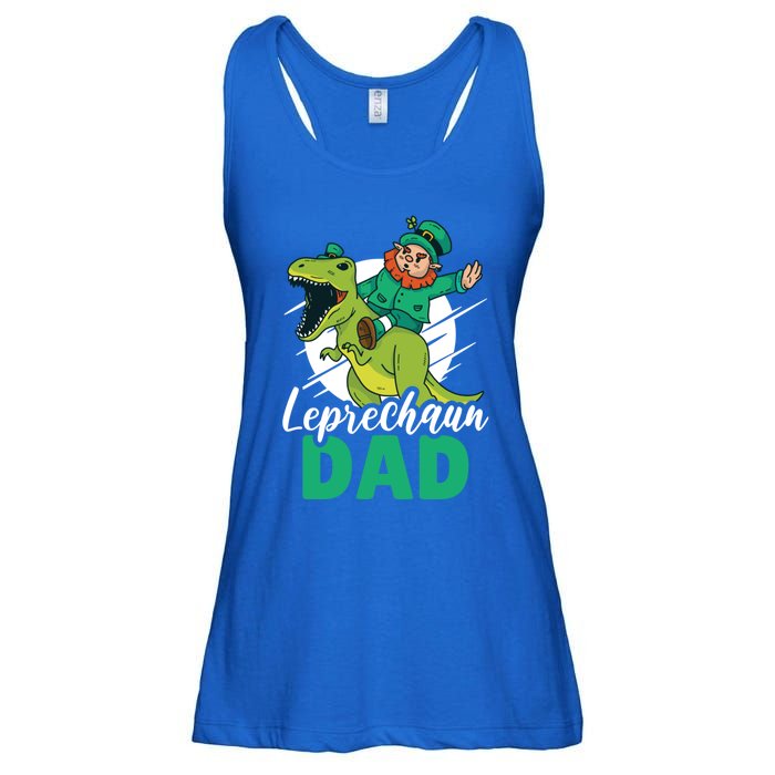 Leprechaun Dad With A Dinosaur Or Trex For St Patrick's Day Gift Ladies Essential Flowy Tank