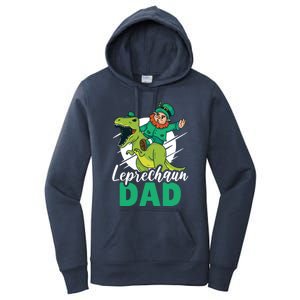 Leprechaun Dad With A Dinosaur Or Trex For St Patrick's Day Gift Women's Pullover Hoodie