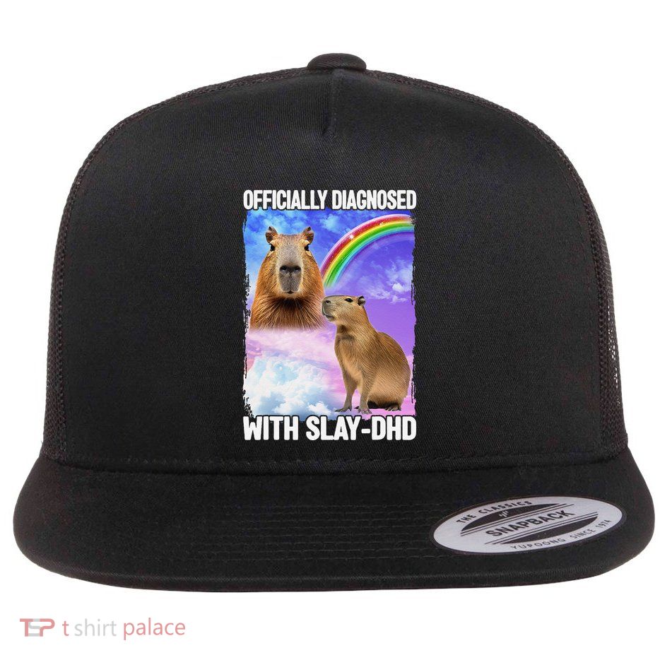 Ly Diagnosed With Slaydhd Flat Bill Trucker Hat