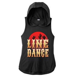 Line Dance Western Country Ladies PosiCharge Tri-Blend Wicking Draft Hoodie Tank