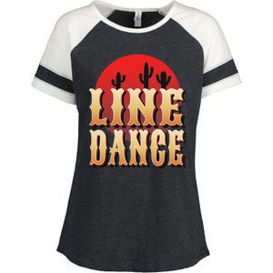 Line Dance Western Country Enza Ladies Jersey Colorblock Tee