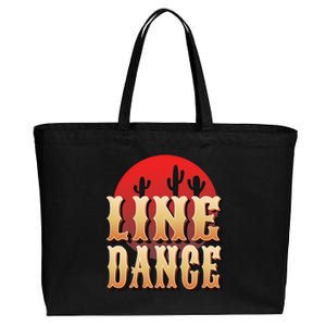 Line Dance Western Country Cotton Canvas Jumbo Tote