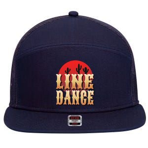 Line Dance Western Country 7 Panel Mesh Trucker Snapback Hat