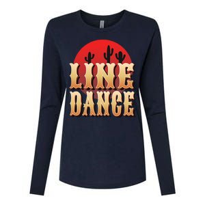 Line Dance Western Country Womens Cotton Relaxed Long Sleeve T-Shirt