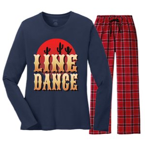 Line Dance Western Country Women's Long Sleeve Flannel Pajama Set 