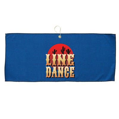 Line Dance Western Country Large Microfiber Waffle Golf Towel