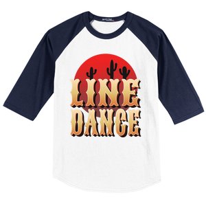 Line Dance Western Country Baseball Sleeve Shirt