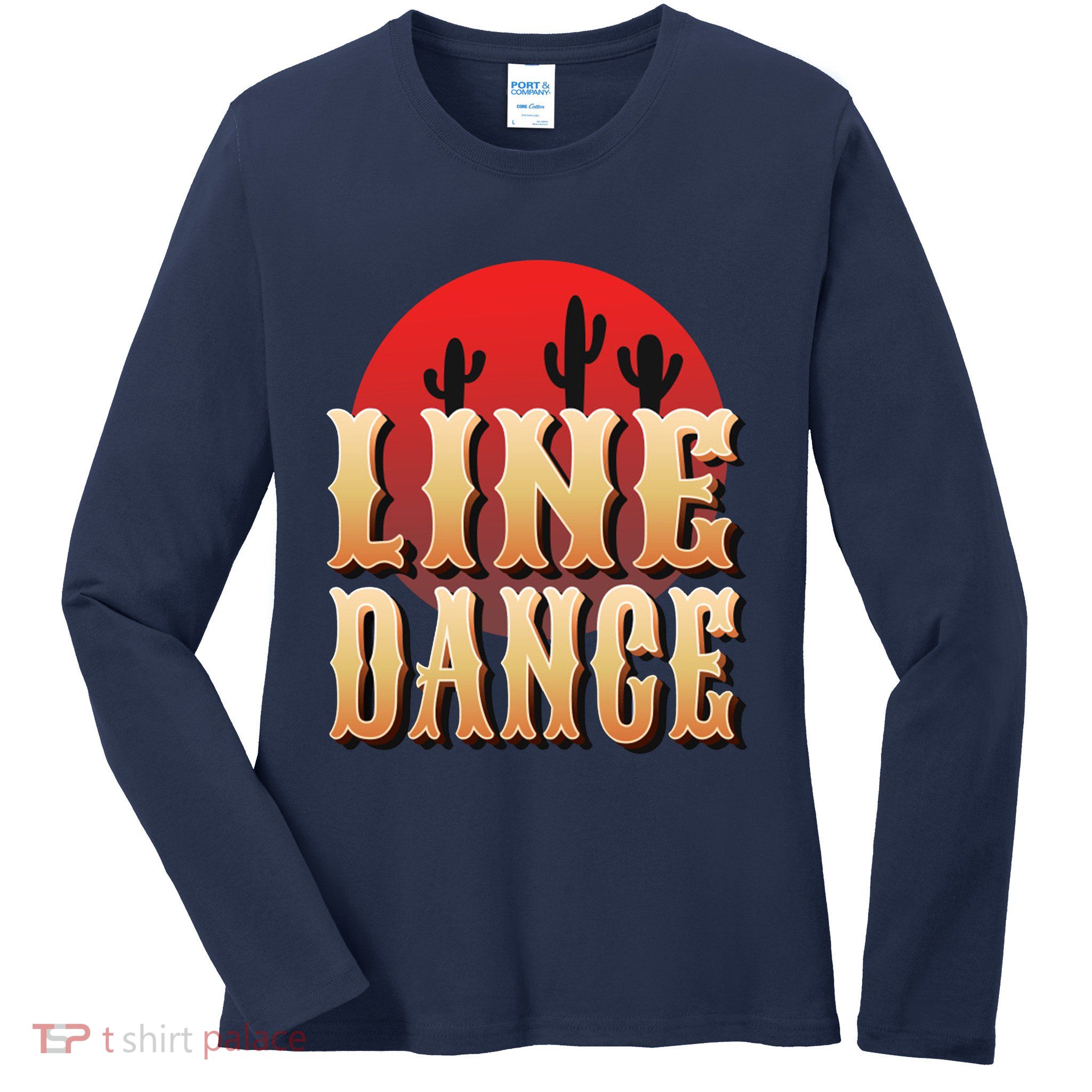 Line Dance Western Country Ladies Long Sleeve Shirt