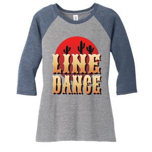 Line Dance Western Country Women's Tri-Blend 3/4-Sleeve Raglan Shirt