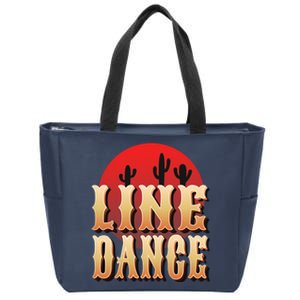 Line Dance Western Country Zip Tote Bag