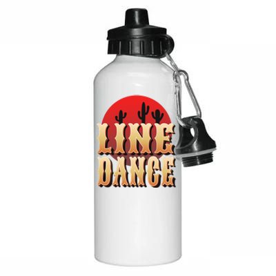 Line Dance Western Country Aluminum Water Bottle 