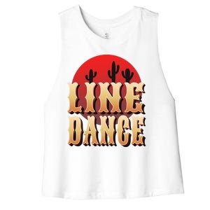 Line Dance Western Country Women's Racerback Cropped Tank