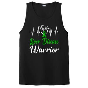 Liver Disease Warrior Heartbeat Fight Green Ribbon Love Gift PosiCharge Competitor Tank