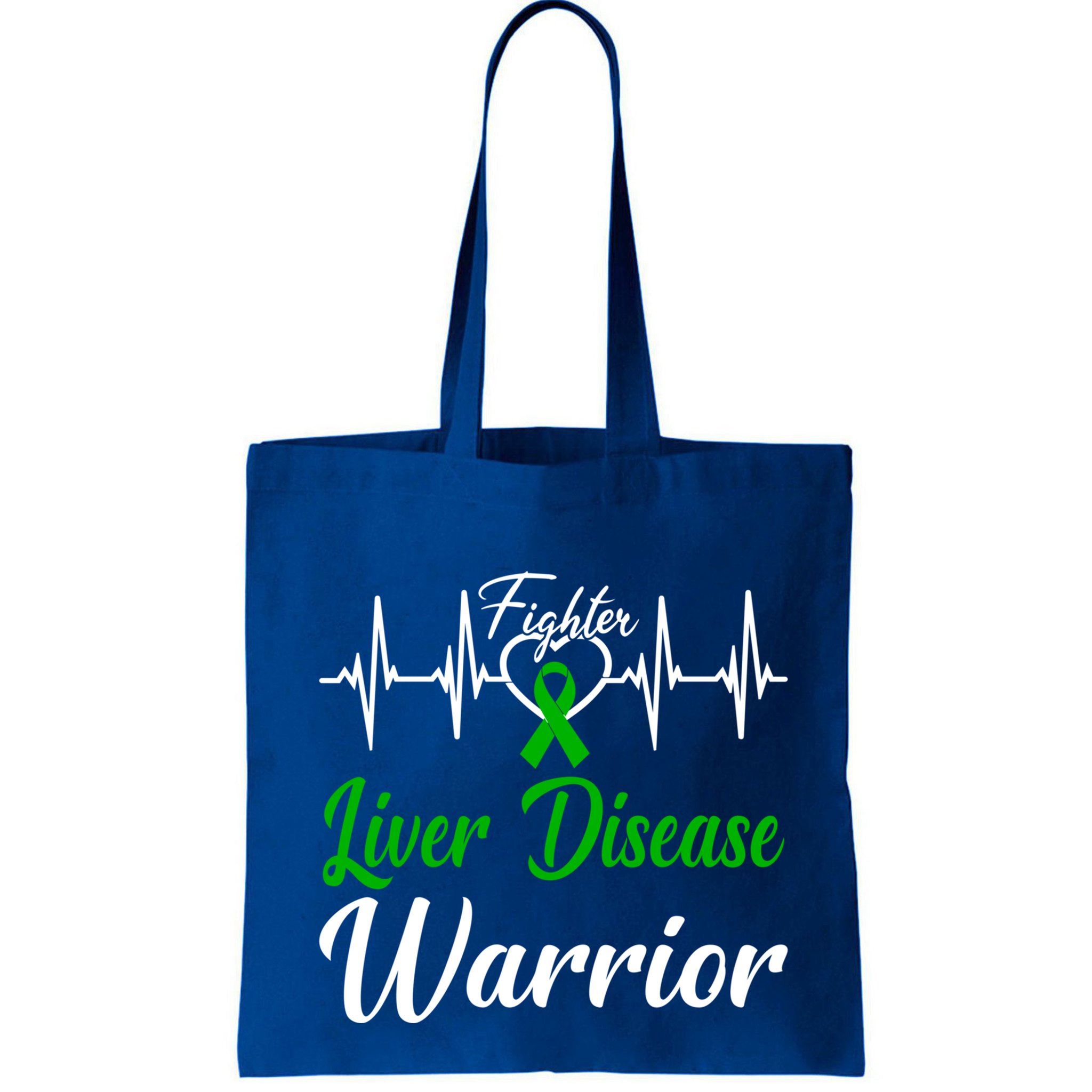 Liver Disease Warrior Heartbeat Fight Green Ribbon Love Gift Bag